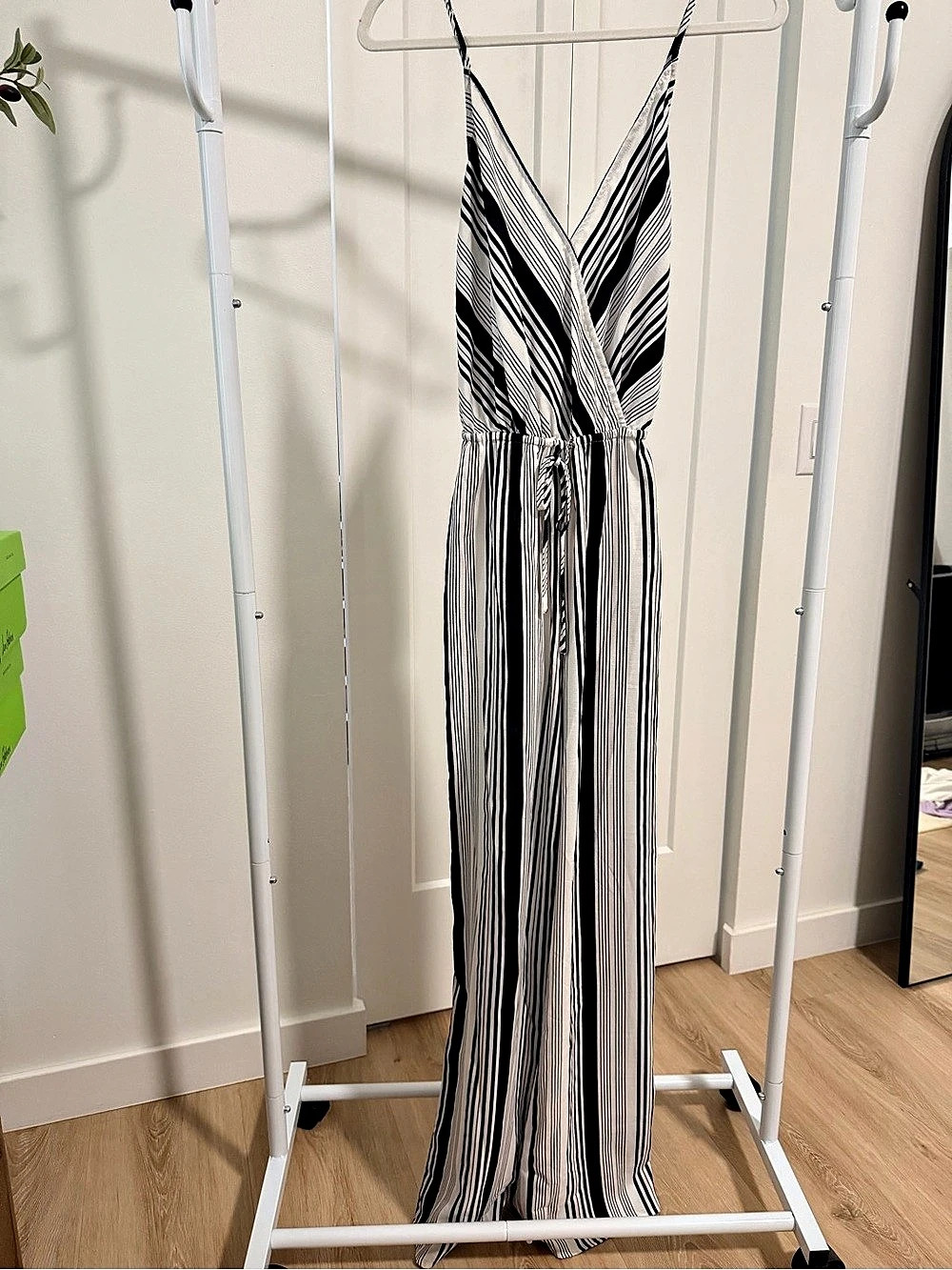 Ark n Co. Striped Romper in Black & White Size Small Like New